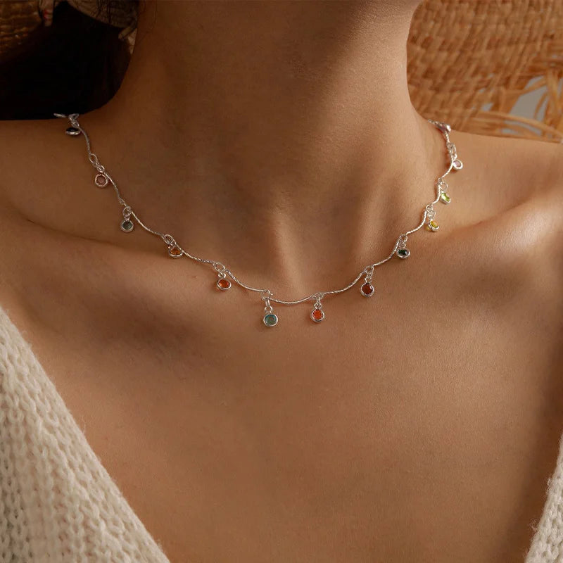 Fashion Candy Color Tassel Necklace