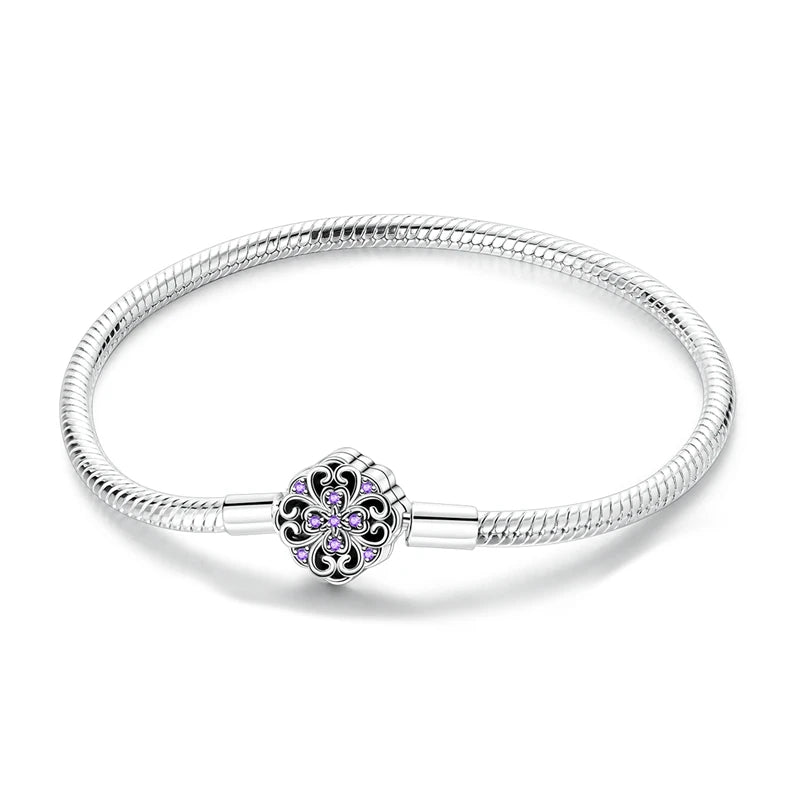 Star Moon Sun 925 Silver Charm Bracelet