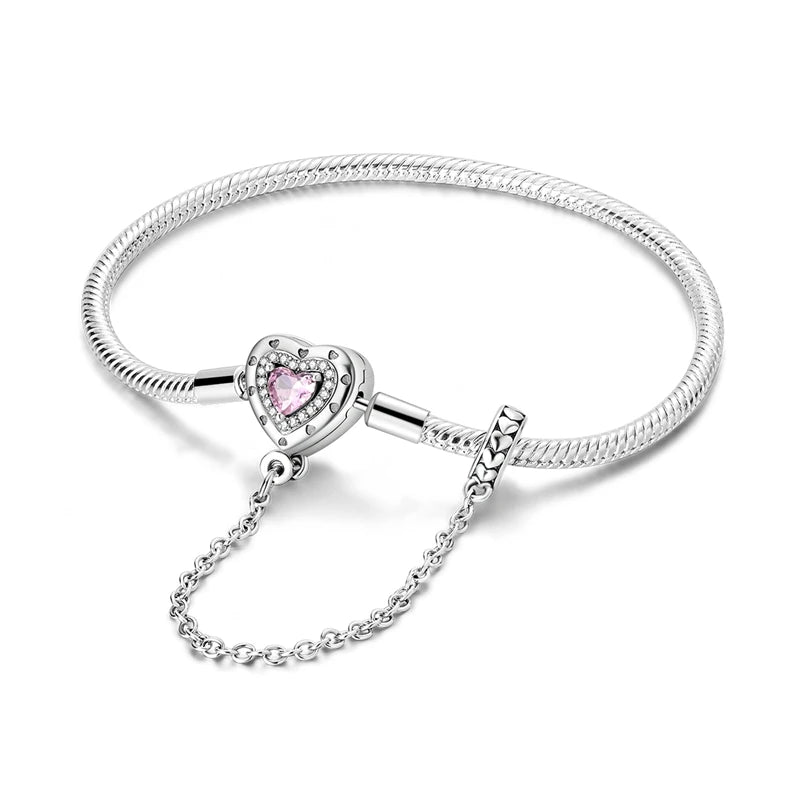 Star Moon Sun 925 Silver Charm Bracelet