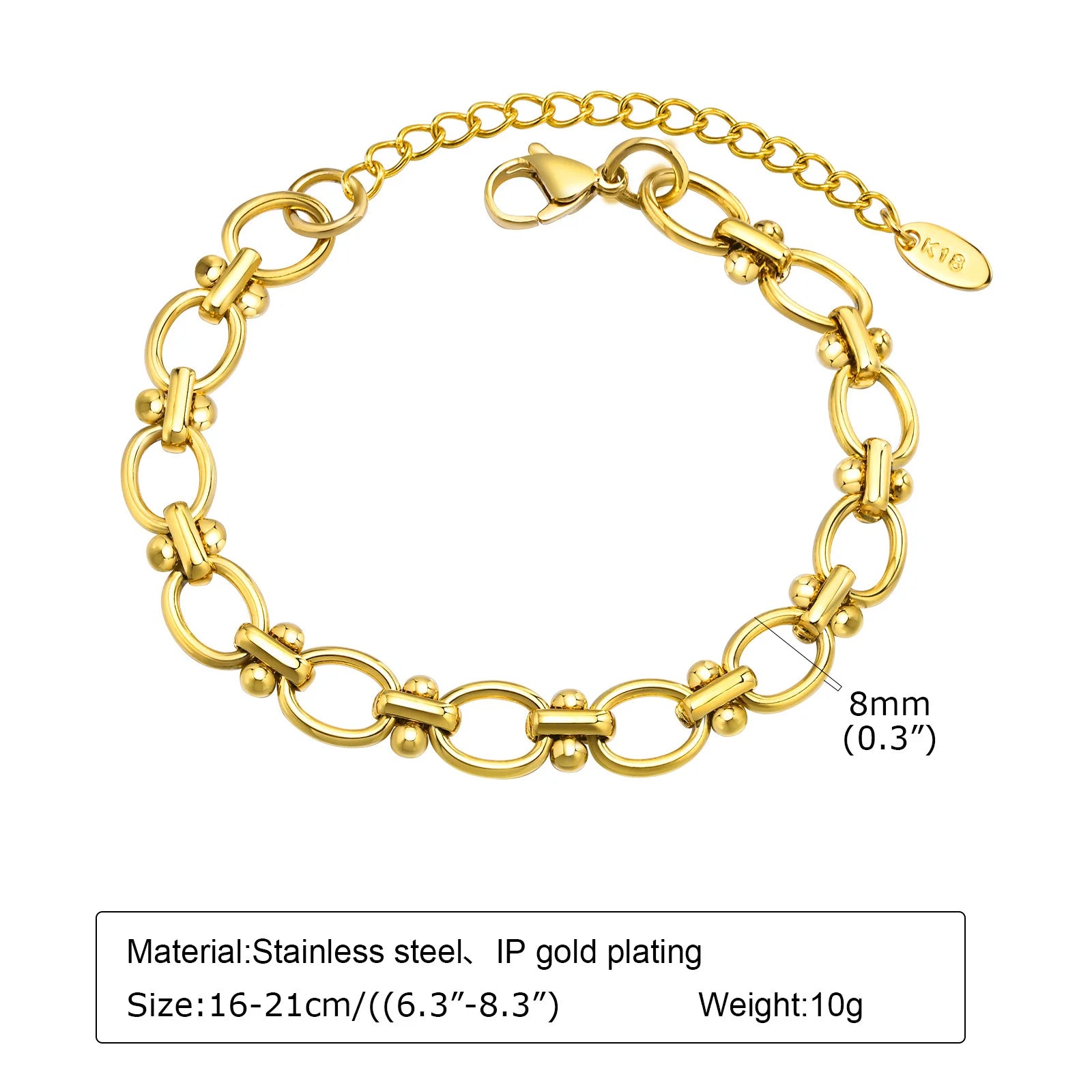 Chunky Stainless Steel Link Chain Bracelet