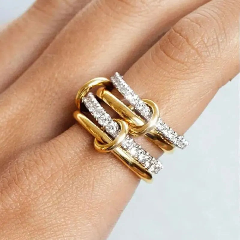 Two-Tone Copper Stackable Ring for Women