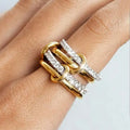 Two-Tone Copper Stackable Ring for Women