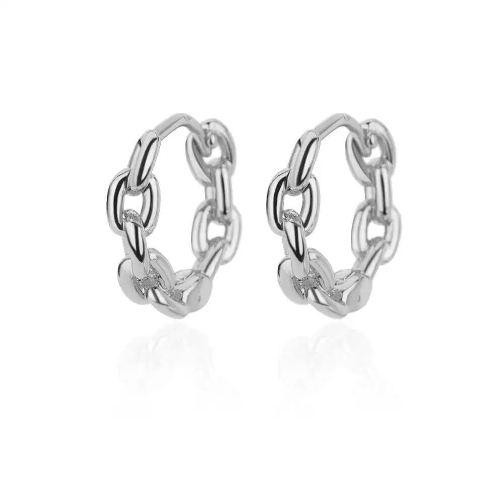 Elegant Round Stainless Steel Hoop Earrings