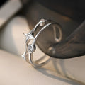 925 Silver Twisted Croissant Ring