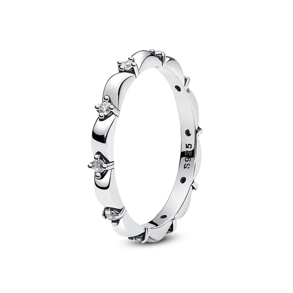 925 Sterling Silver Crown Heart Ring