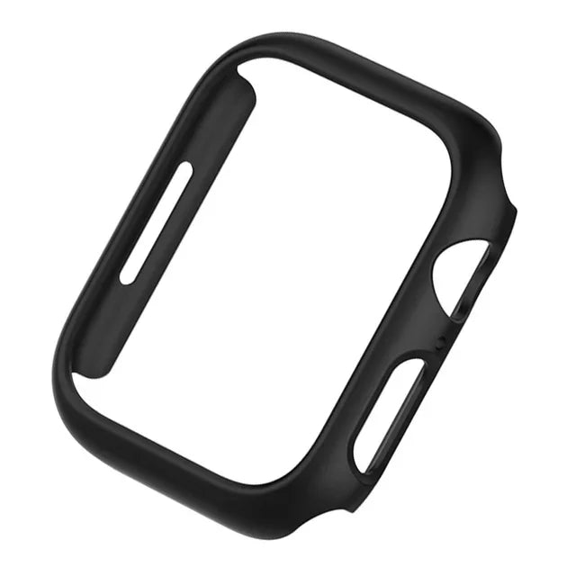 Protective PC bumper case for Apple Watch, durable and lightweight, fits multiple sizes and series.