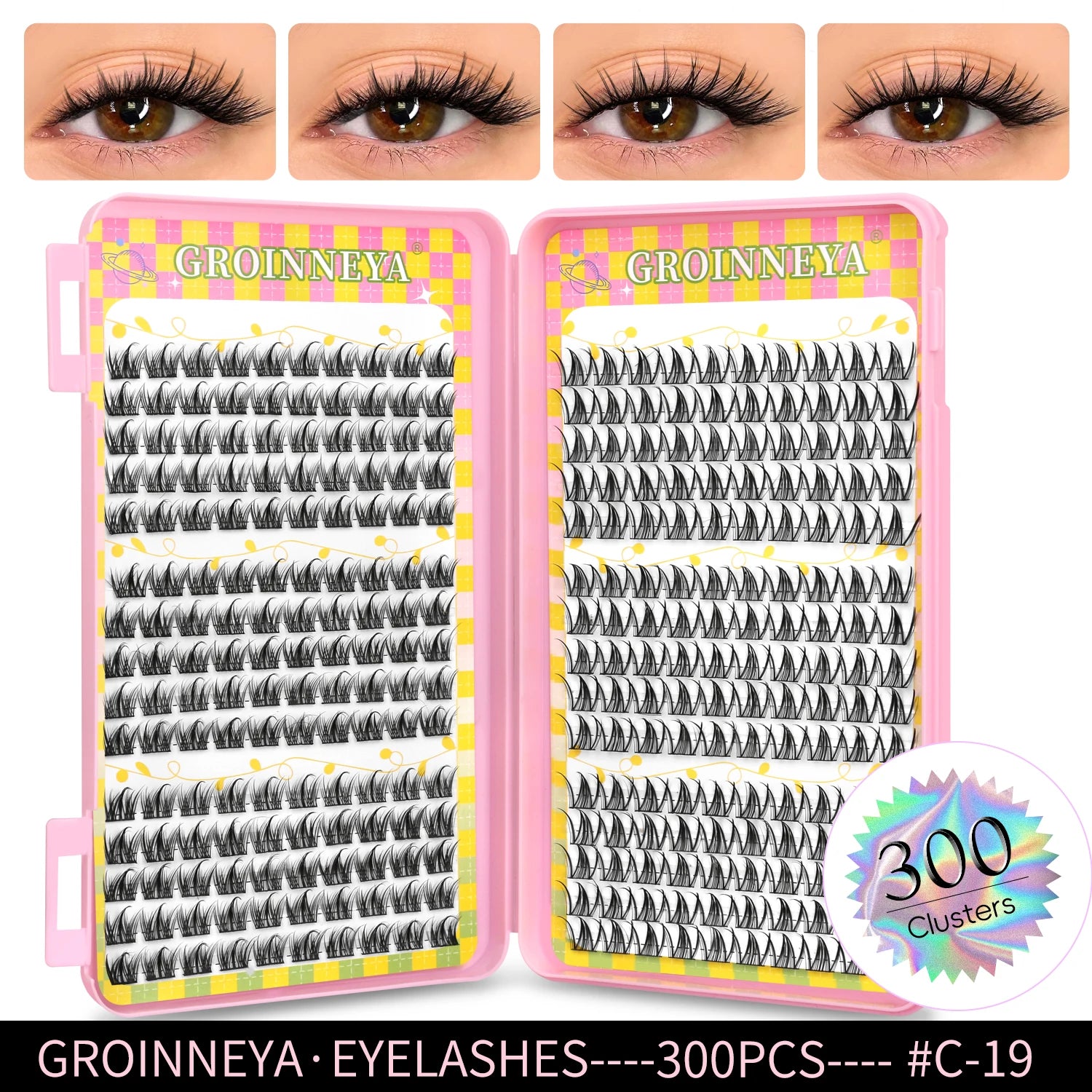 GROINNEYA 320PCS Lash Cluster Tray