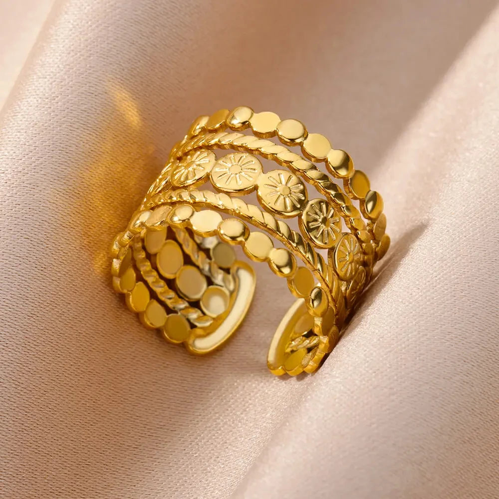 Stainless Steel Chunky Wide Ring
