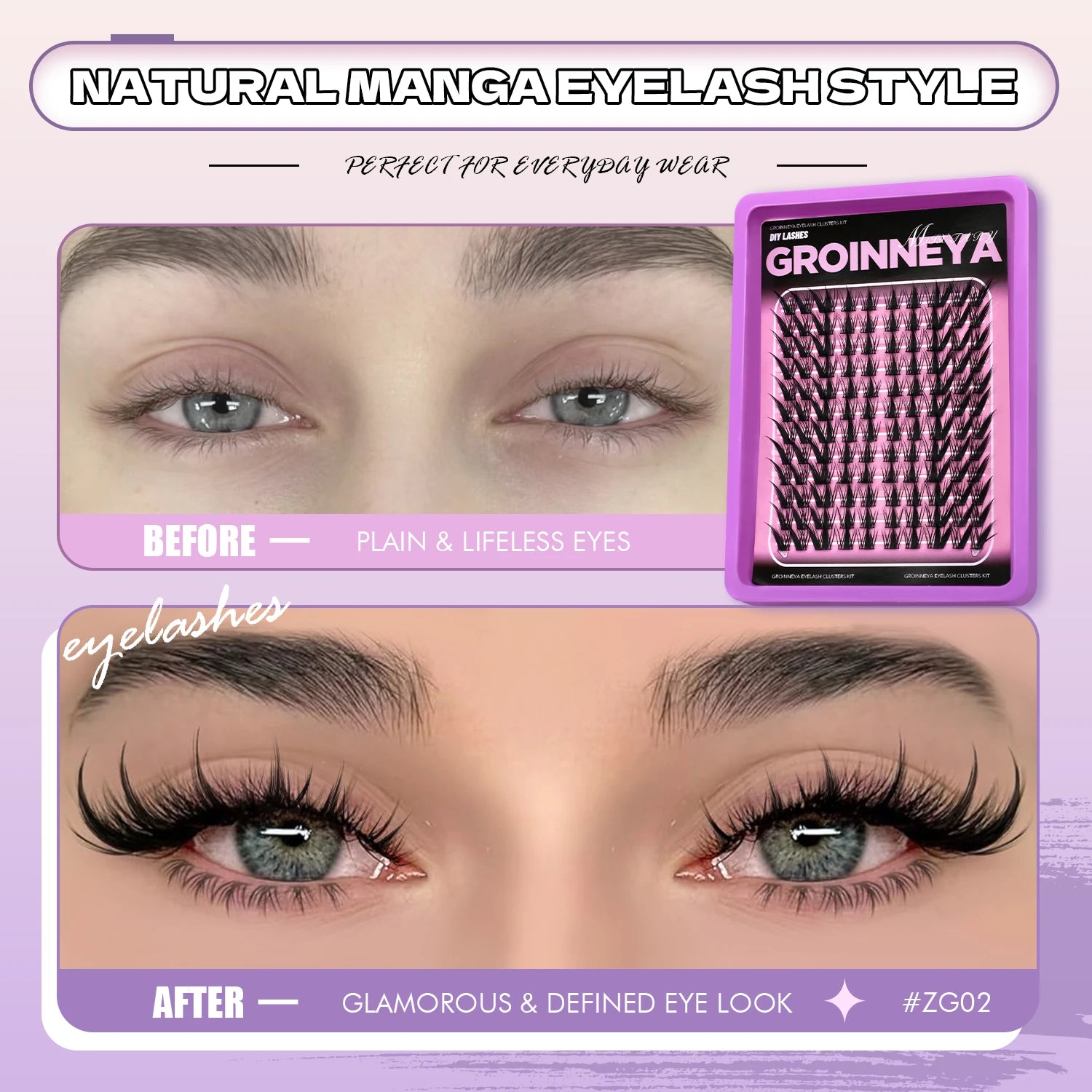GROINNEYA DIY Lash Cluster Set