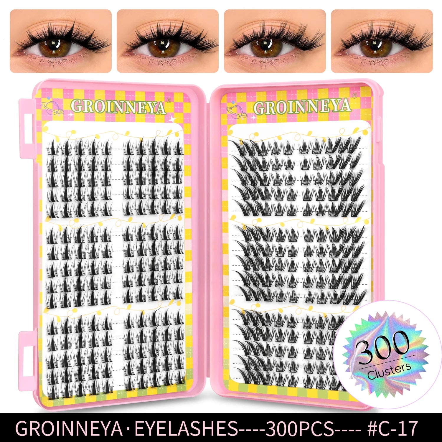 GROINNEYA 320PCS Lash Cluster Tray