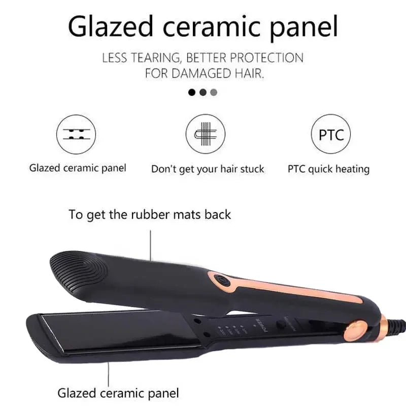 TINSOL 2-in-1 Ceramic Hair Straightener & Curler