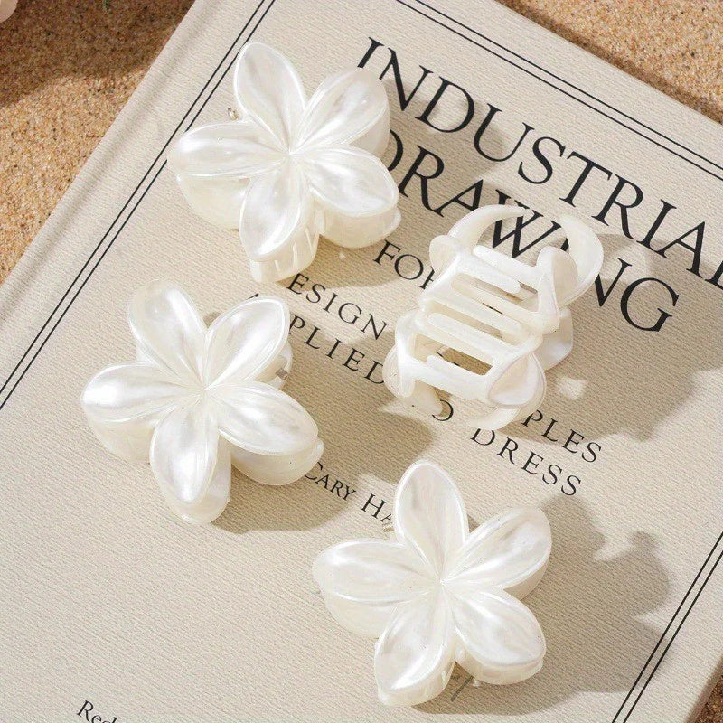 Fashionable Shiny Egg-Shaped Flower Hair Clip