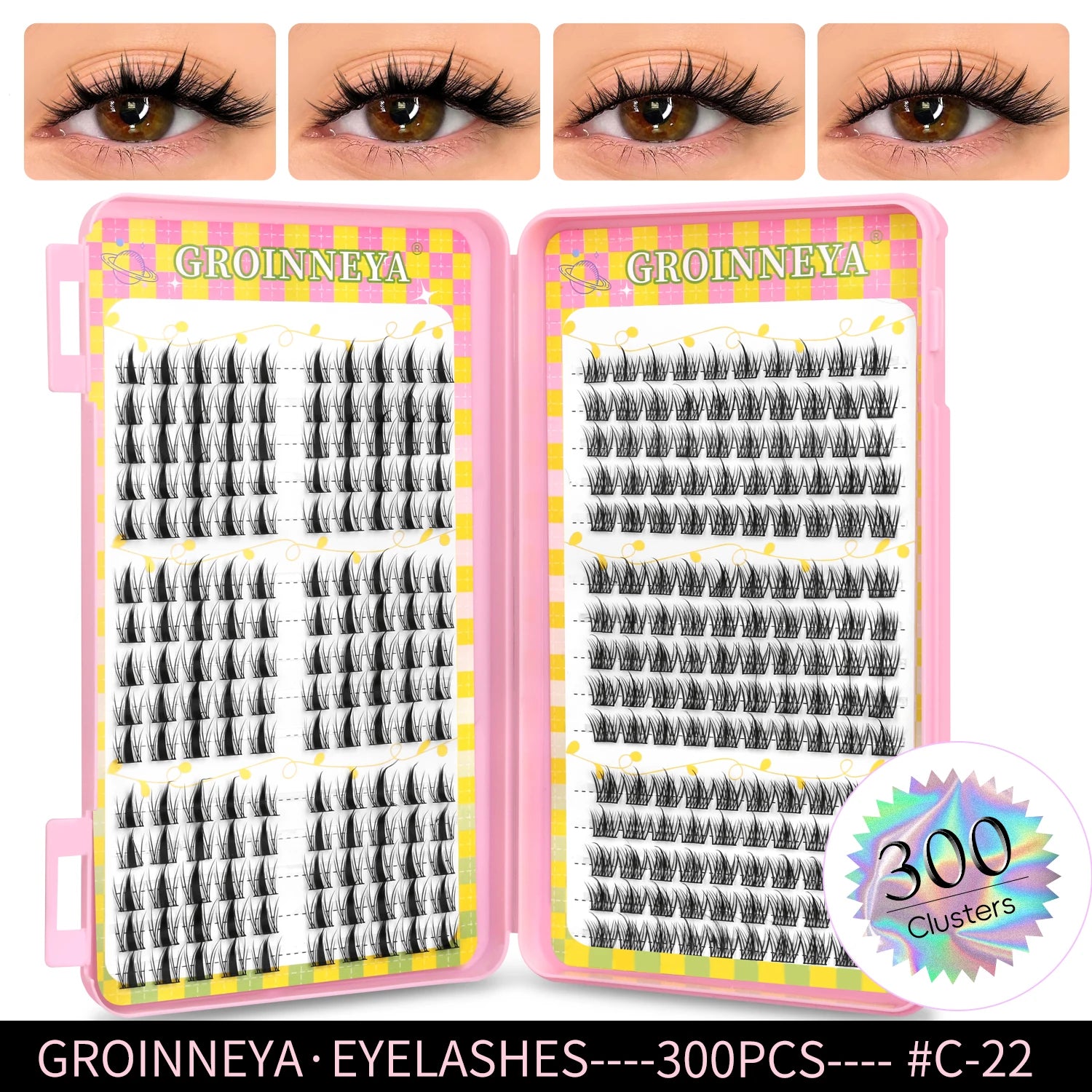 GROINNEYA 320PCS Lash Cluster Tray