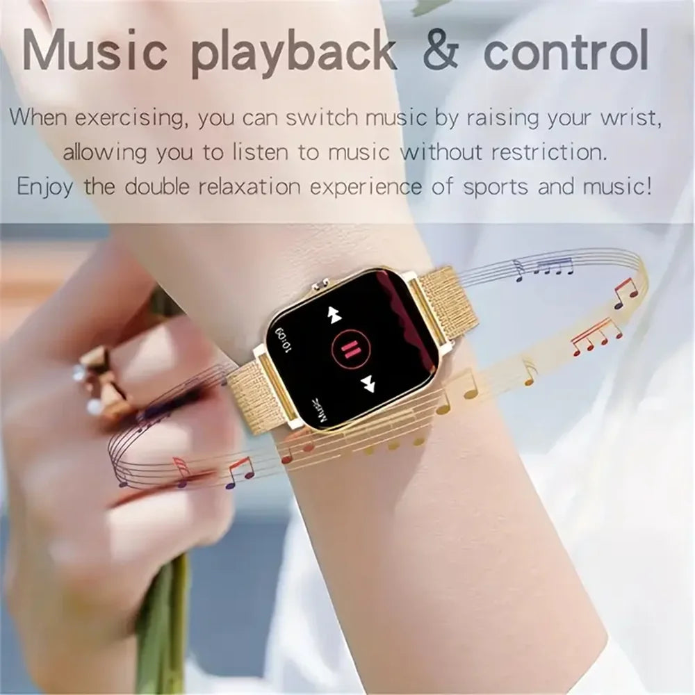 KESHUYOU Smartwatch – calls, SpO2 & BP monitoring. Stylish health watch for daily use & gifting.