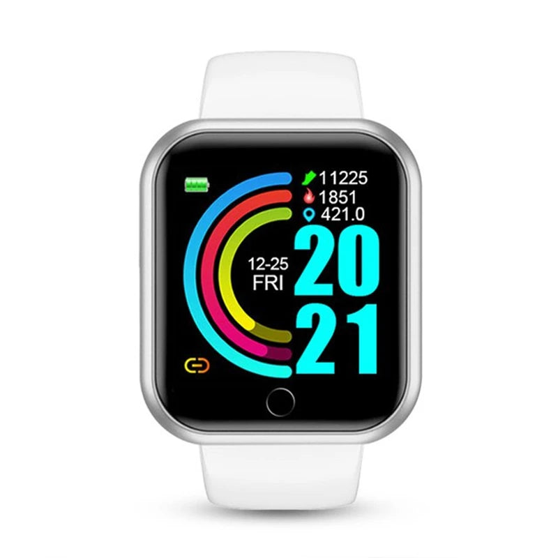 Smart sports smartwatch with music control, fitness, sleep tracking, step counter, and alarm.
