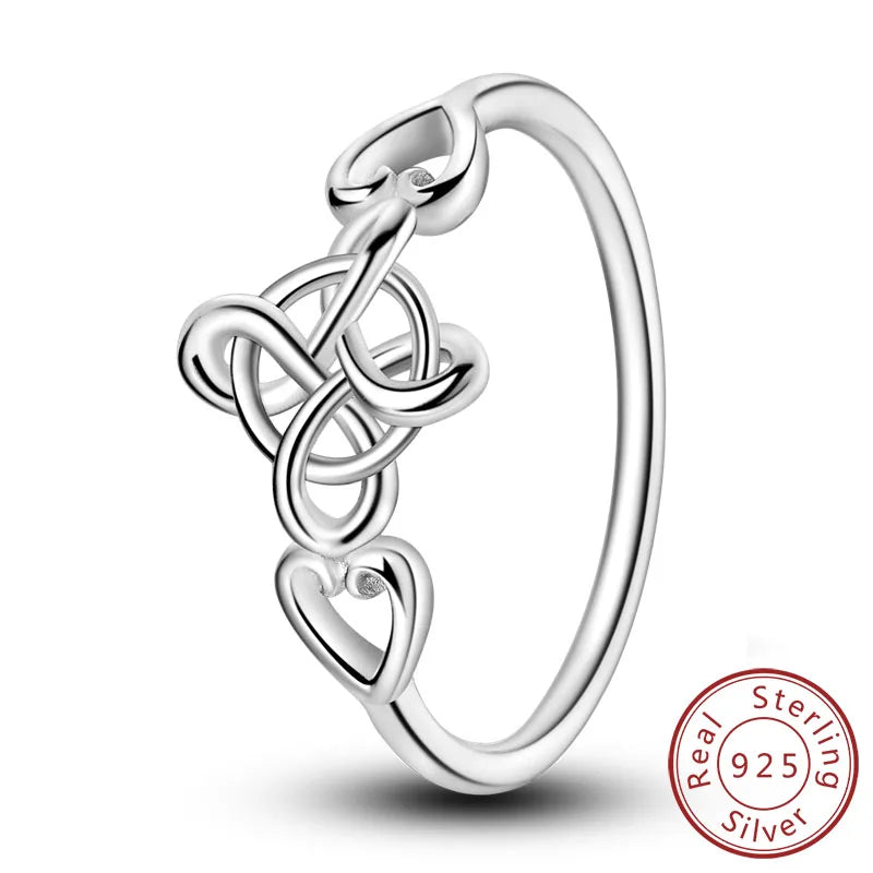 925 Silver Infinity Zircon Ring for Women