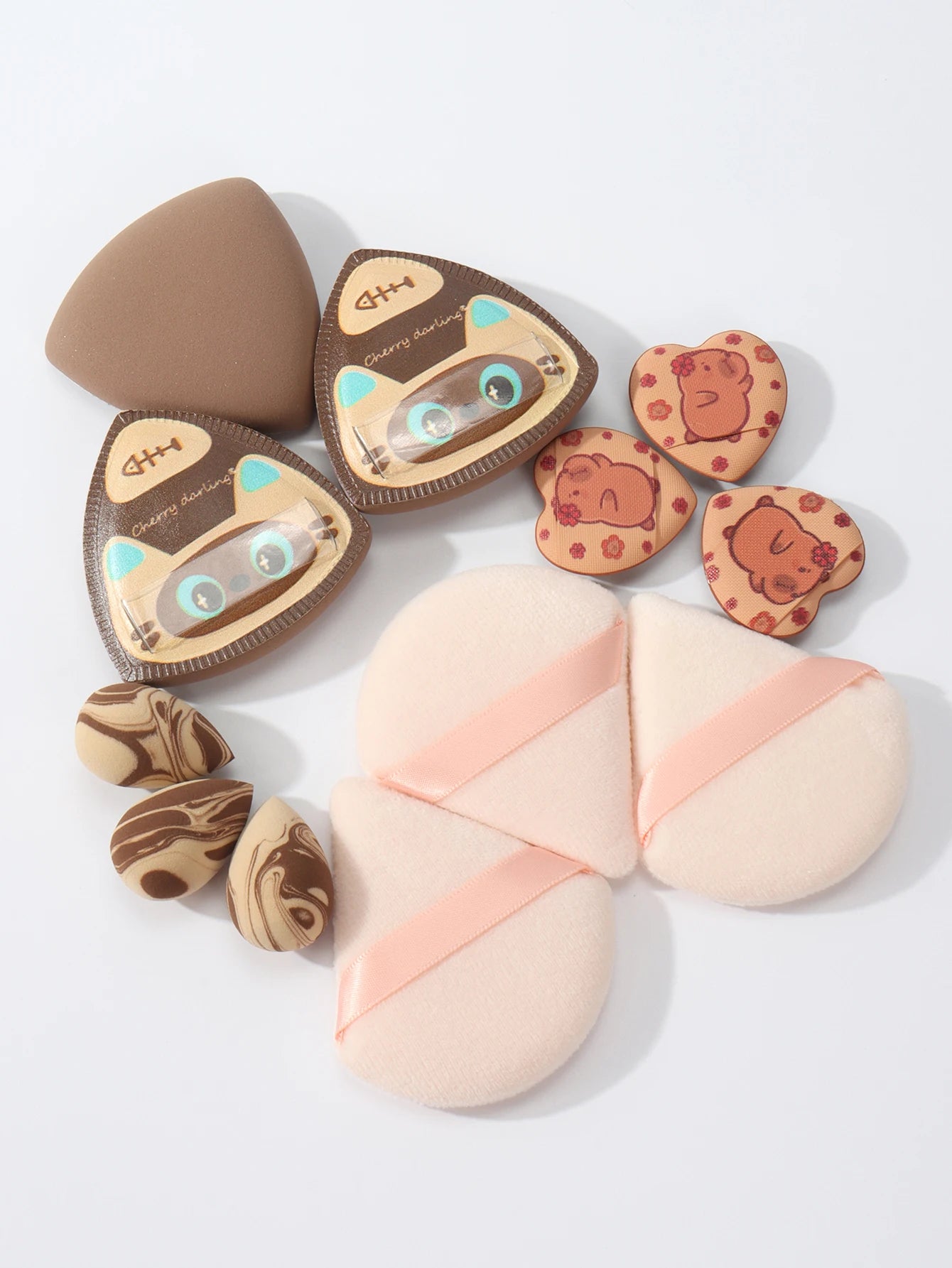 Cat Puff Makeup Blender Set