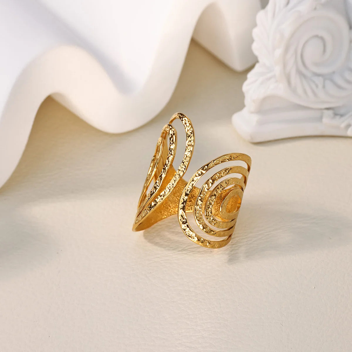 Stainless Steel Chunky Wide Ring