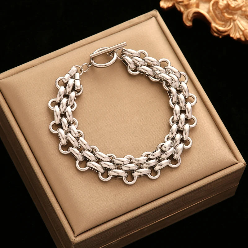 316L Stainless Steel Cuban Chain Bracelet