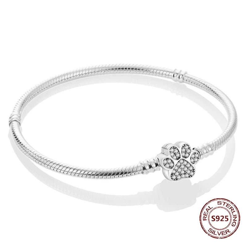 Star Moon Sun 925 Silver Charm Bracelet