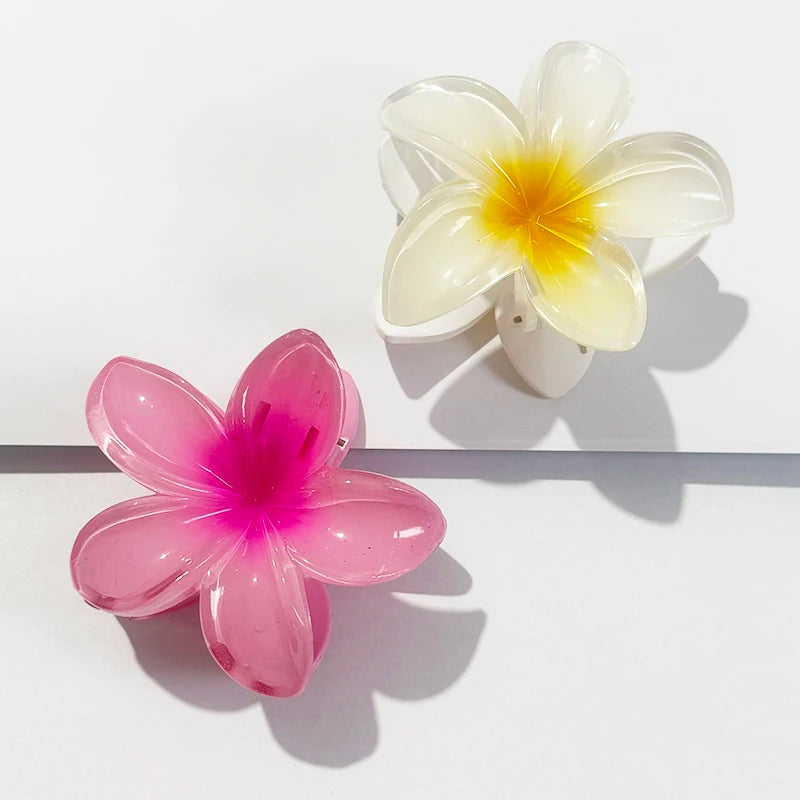 New Hawaiian Gradient Flower Hair Clips