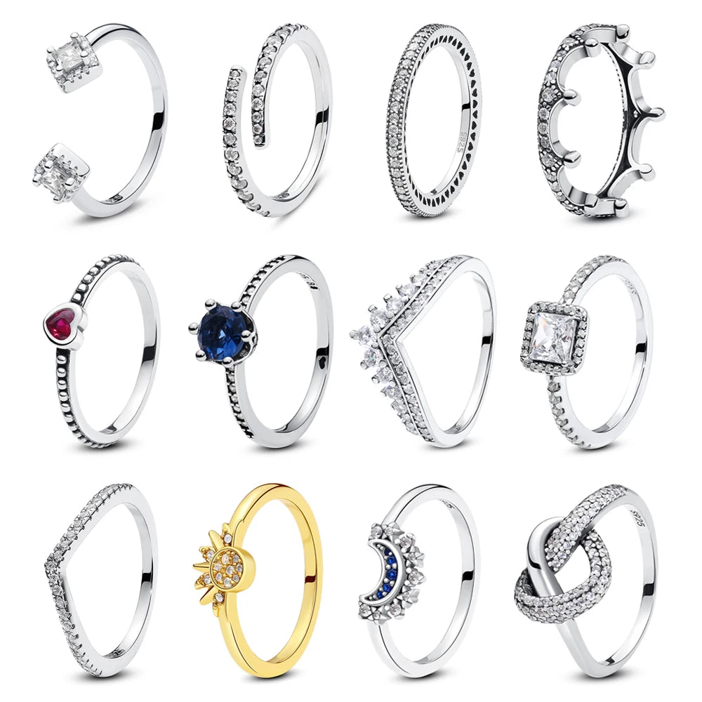 925 Sterling Silver Crown Heart Ring