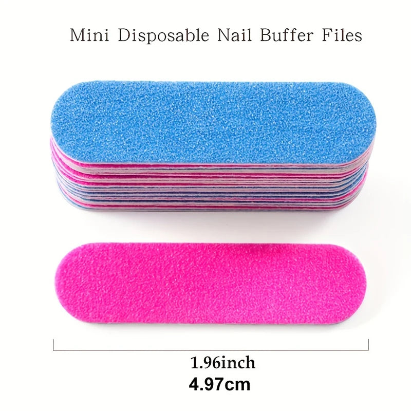 Mini Double-Sided Nail Files & Buffers for Smooth Shaping