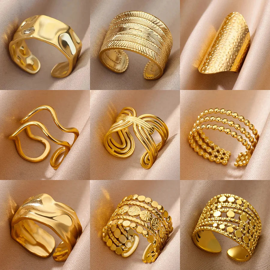 Stainless Steel Chunky Wide Ring