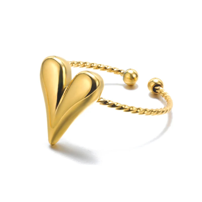 Luxury 316L Gold Stainless Steel Ring