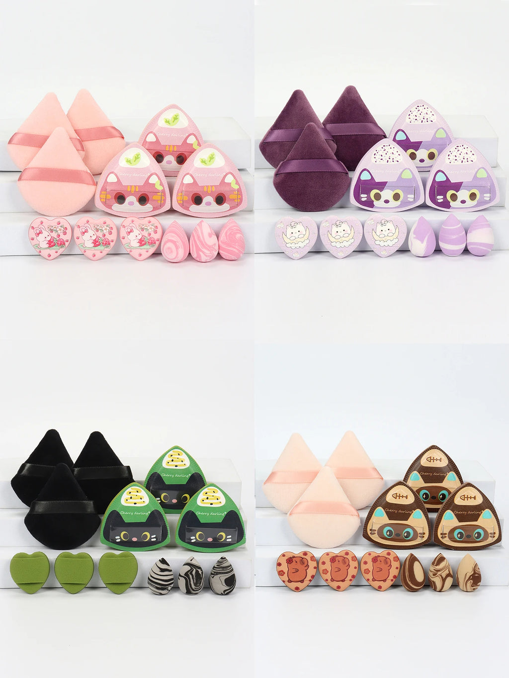 Cat Puff Makeup Blender Set
