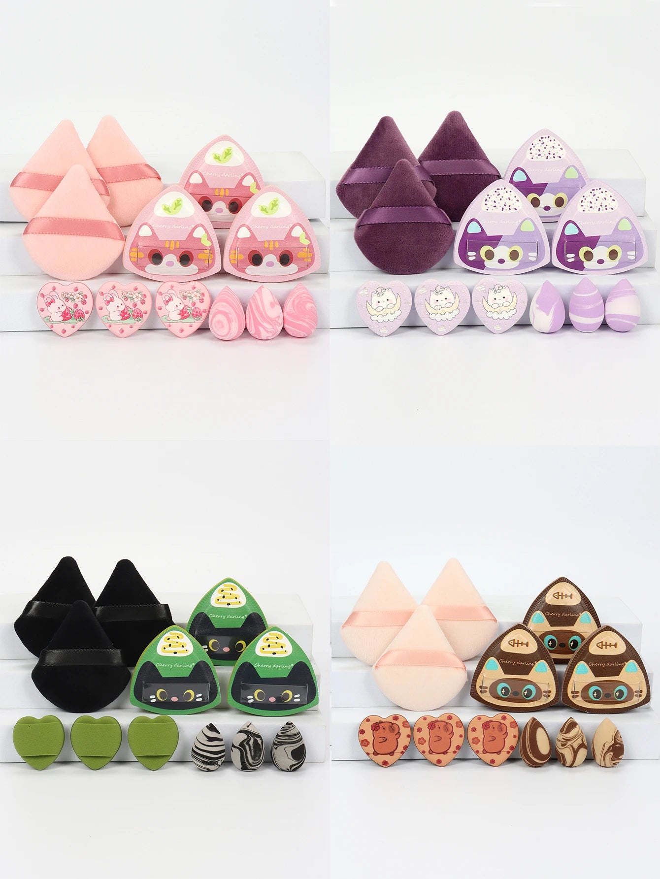 Cat Puff Makeup Blender Set