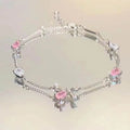 Cherry Blossom Bow Zircon Bracelet