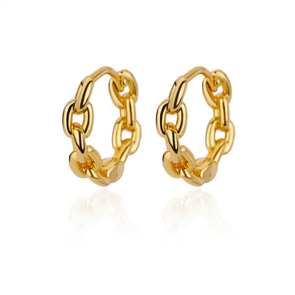 Elegant Round Stainless Steel Hoop Earrings