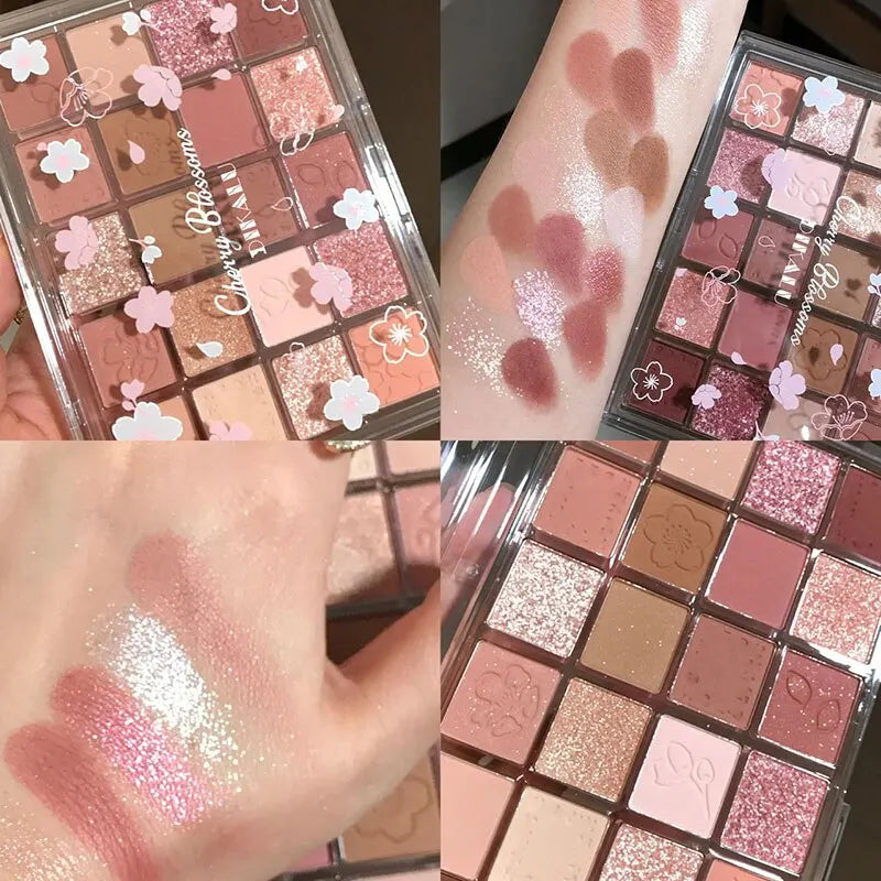 Elegant Cherry Matte & Pearl Palette
