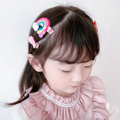 10PCS Cartoon Unicorn Hair Clips Set for Girls