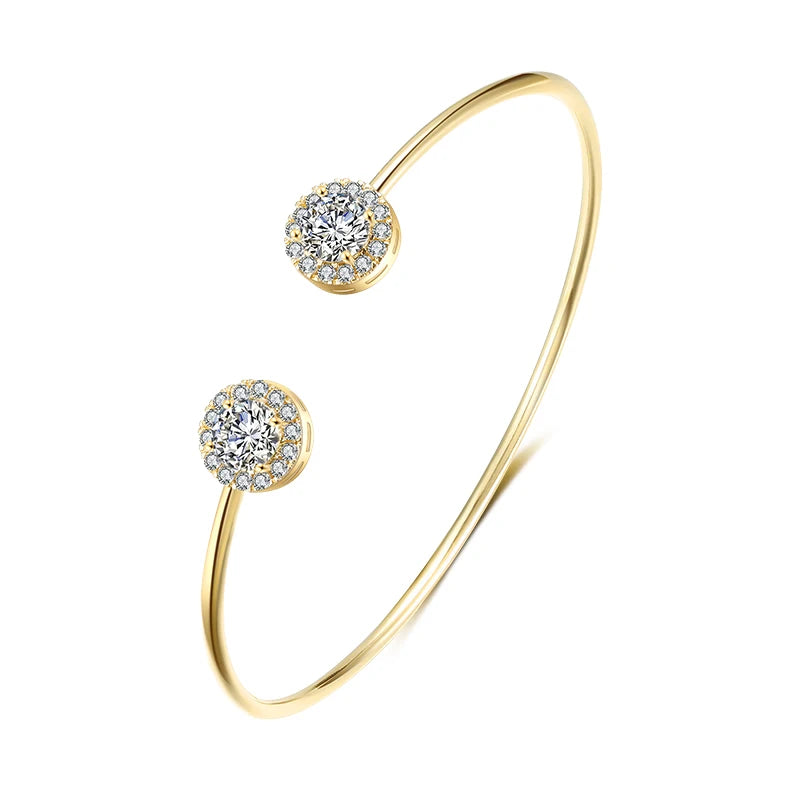 Luxury Geometric Gold Cuff Bangles Bracelet