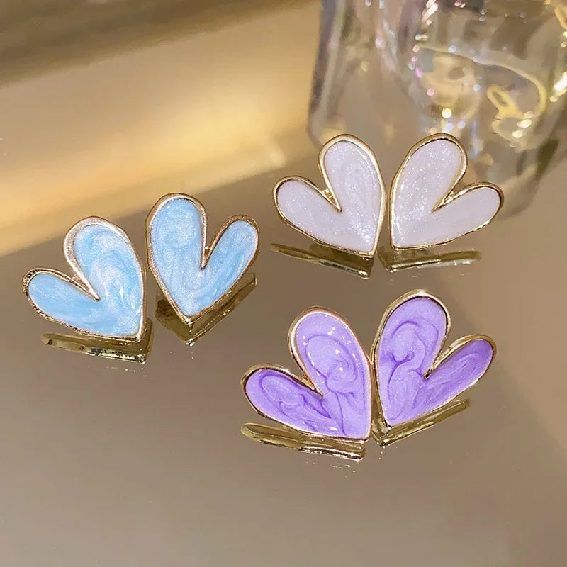 Heart Pearl Drop Earrings