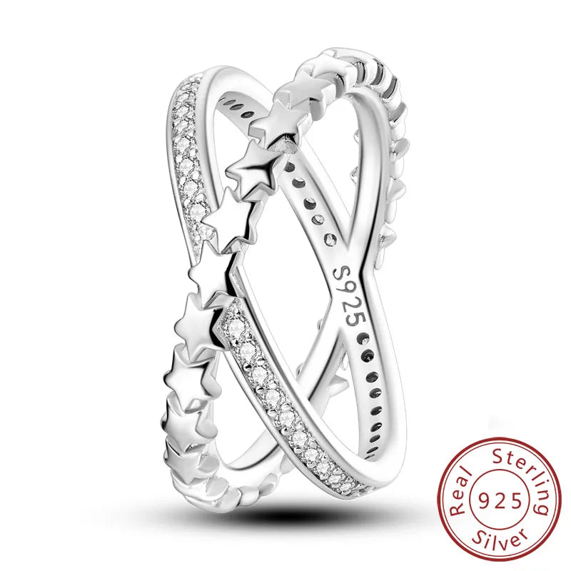 925 Silver Infinity Zircon Ring for Women