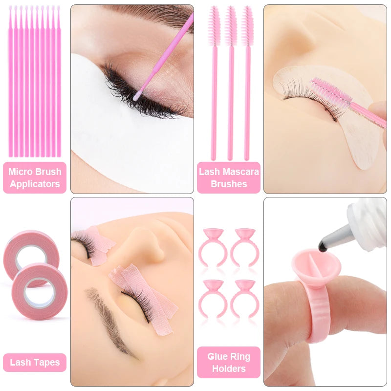 268PCS Eyelash Extensions Kit Brushes Set