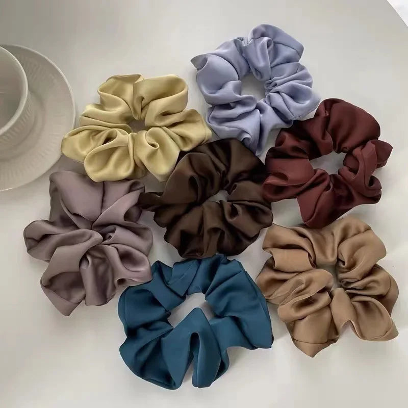 1pcs Women Silk Satin Scrunchies