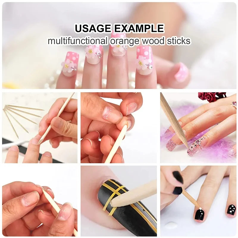 Orange Wood Sticks for Nail