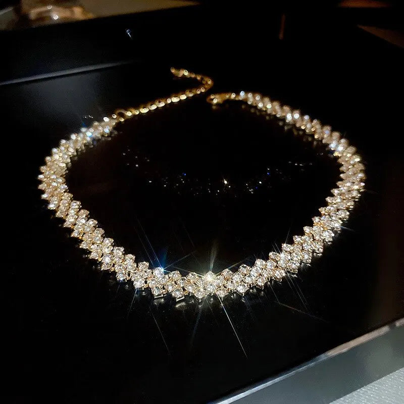 Luxury Full Rhinestone Choker Necklace