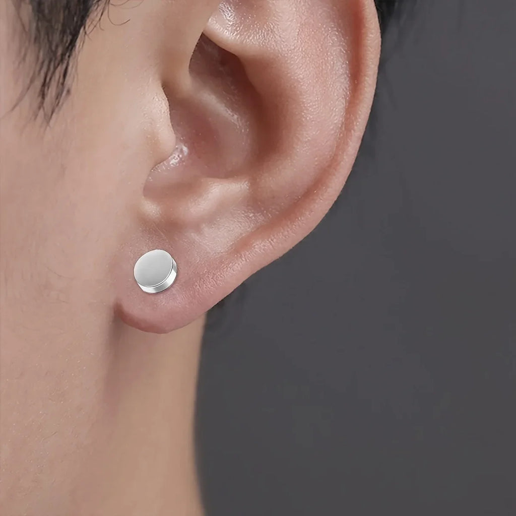 Crystal Magnetic Ear Stud Clip Earrings