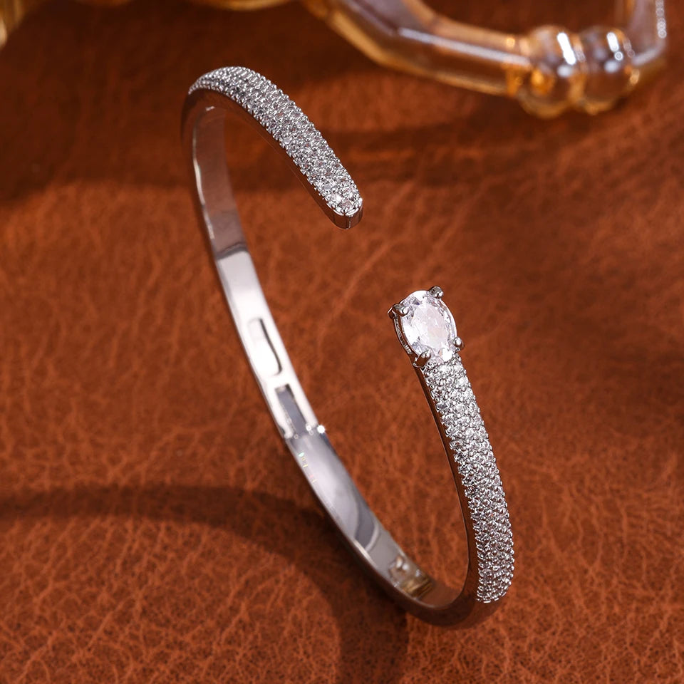 Luxury Geometric Gold Cuff Bangles Bracelet