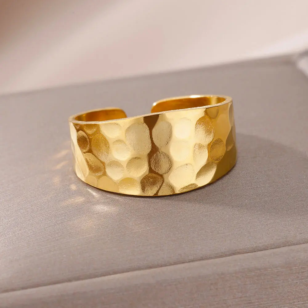 Luxury 316L Gold Stainless Steel Ring