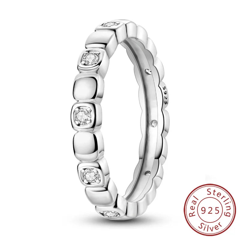 925 Silver Infinity Zircon Ring for Women