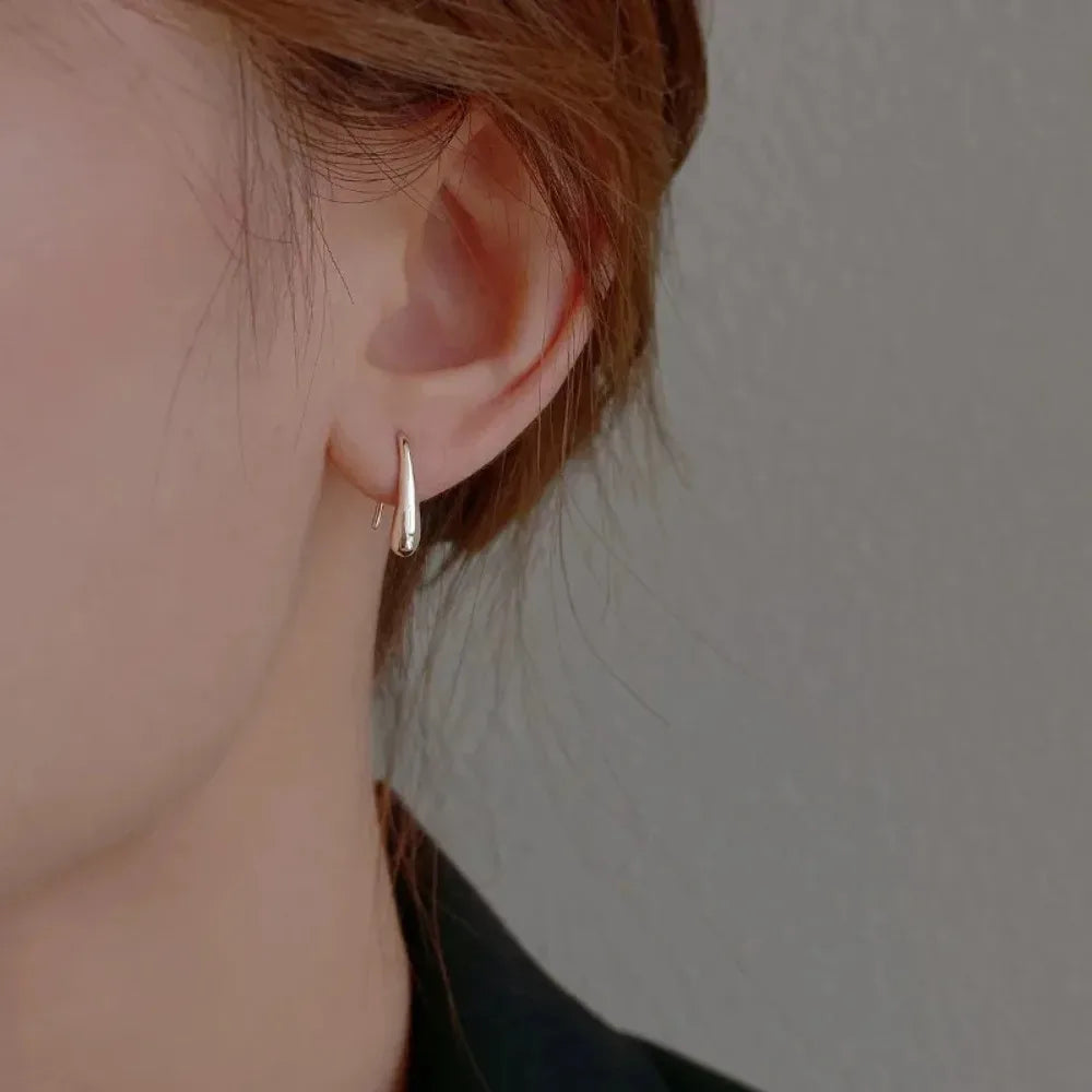 Silver Water Drop Shape Earrings