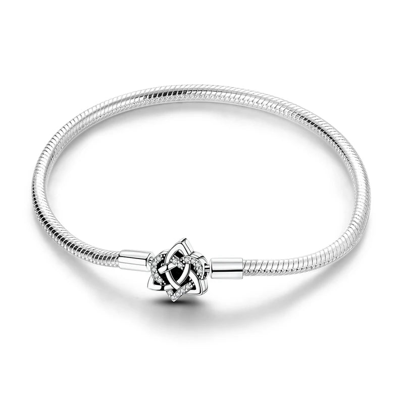 Star Moon Sun 925 Silver Charm Bracelet