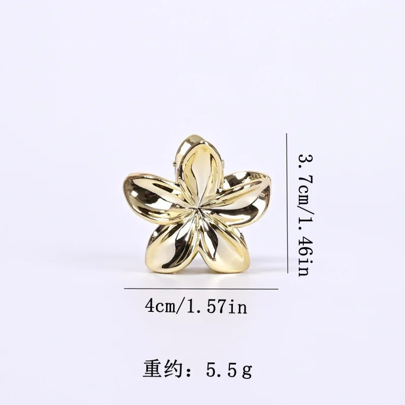 Fashionable Shiny Egg-Shaped Flower Hair Clip
