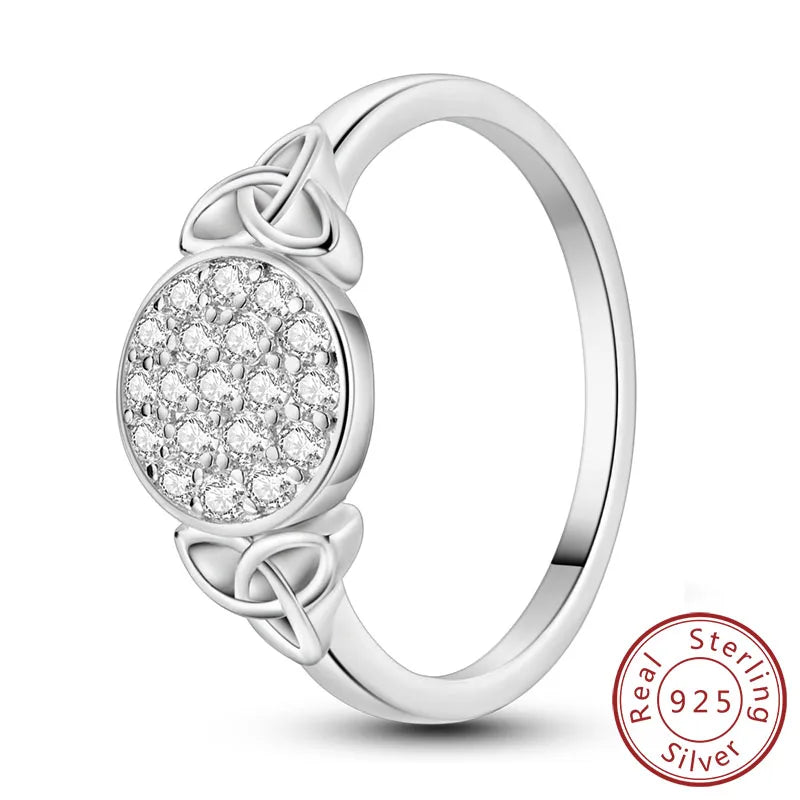 925 Silver Infinity Zircon Ring for Women
